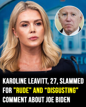  Karoline Leavitt under fire for “disgusting” comment about Joe Biden